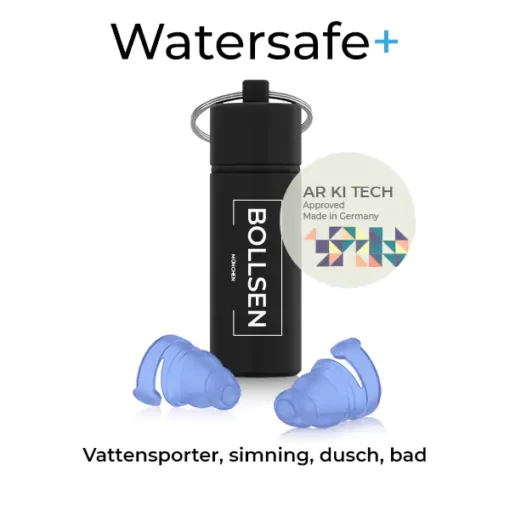 Watersafe+ öronproppar med AR KI Tech Mätning - Vattensporter, simning, dusch, bad