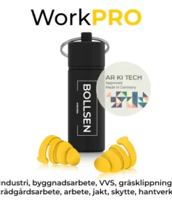 BOLLSEN WorkPRO öronproppar med AR KI Tech Mätning - industri, byggnadsarbete, VVS, gräsklippning, trädgårdsarbete, arbete, jakt, skytte, hantverk